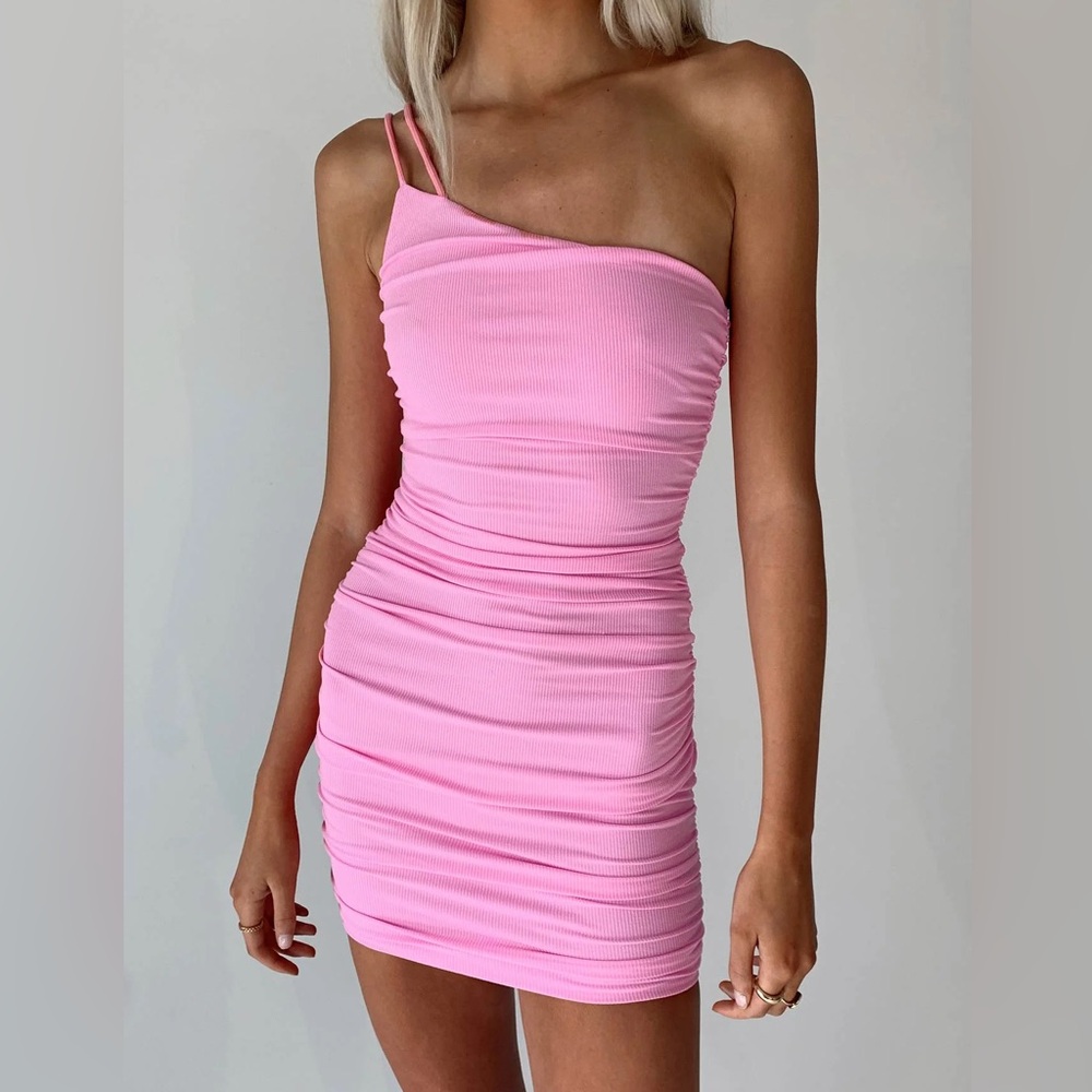 Princess Polly Reece Mini Dress Pink Size 4 worn once!